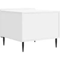 vidaXL Table basse à tiroirs, blanche, 49 x 50 x 42 cm, aggloméré
