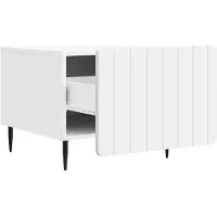 vidaXL Table basse à tiroirs, blanche, 49 x 50 x 42 cm, aggloméré