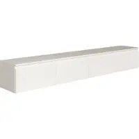 Selsey Bemmi - Meuble TV suspendu, blanc, 200 cm