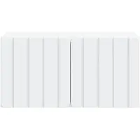 vidaXL Meuble TV mural 59,5 x 31 x 30 cm Blanc Panneau de particules