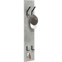 vidaXL Porte-manteau mural Montage mural Gris béton 20 x 1.5 x 100 cm