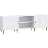 vidaXL Meuble TV blanc 150 x 31 x 50 cm en aggloméré