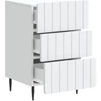 vidaXL Cabinet de chevet Blanc 43 x 41 x 68 cm Bois d'ingénierie