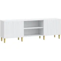 vidaXL Meuble TV blanc 150 x 31 x 50 cm en aggloméré