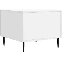 vidaXL Table basse à tiroirs, blanche, 49 x 50 x 40 cm, aggloméré