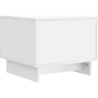 vidaXL Table basse à tiroirs, blanche, 49 x 50 x 40 cm, aggloméré