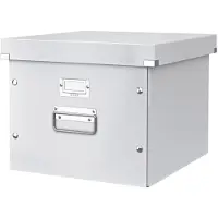 Leitz Boîte de rangement pour classeurs suspendus, système "Click & Store", couleur blanche, pack de 6
