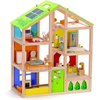 Hape Happy Family Maison quatre saisons (meublée), E3401