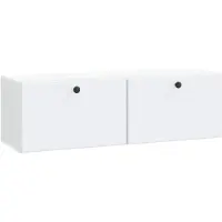 vidaXL Meuble TV mural 98 x 31 x 30 cm Blanc Panneau de particules
