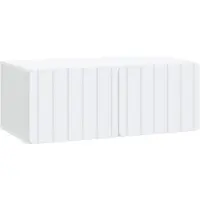 vidaXL Meuble TV mural 78,5 x 41 x 30 cm Blanc Panneau de particules