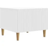 vidaXL Table basse à tiroirs, blanche, 49 x 50 x 40 cm, aggloméré