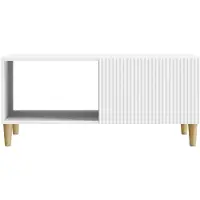 vidaXL Table basse blanche 90 x 50 x 40 cm Bois composite
