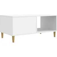 vidaXL Table basse blanche 90 x 50 x 40 cm Bois composite