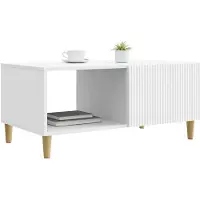 vidaXL Table basse blanche 90 x 50 x 40 cm Bois composite