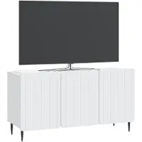 vidaXL Meuble TV Blanc 99 x 34,5 x 52 cm en aggloméré