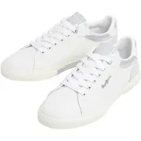 Pepe Jeans Baskets basses 'KENTON COURT' gris / argent / blanc