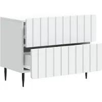 vidaXL Cabinet de chevet Blanc 62 x 34,5 x 49,5 cm Bois d'ingénierie