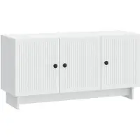vidaXL Meuble TV Blanc 99 x 34,5 x 50 cm en aggloméré