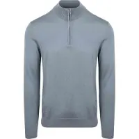 Profuomo Pullover Half Zip Laine Merino Bleu taille M