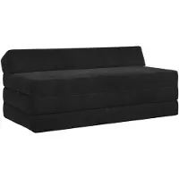 vidaXL Canapé-lit pliable Noir 120 x 60 x 49 cm Tissu