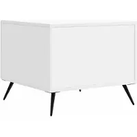 vidaXL Table basse à tiroirs, blanche, 49 x 50 x 40 cm, aggloméré