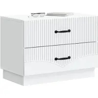 vidaXL Cabinet de chevet Blanc 62 x 34,5 x 44,5 cm Bois d'ingénierie