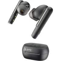 Poly HP Écouteurs noir charbon Voyager Free 60+ UC + adaptateur USB-C BT700 + étui de charge avec écran tactile
