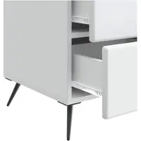vidaXL Cabinet de chevet Blanc 43 x 41 x 66,5 cm Bois d'ingénierie