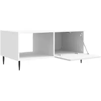 vidaXL Table basse blanche 90 x 50 x 40 cm Bois composite