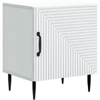 vidaXL Cabinet de chevet Blanc 43 x 34,5 x 50 cm Bois d'ingénierie