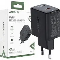 Acefast Chargeur Gan Usb Type C 30W, Pd, Qc 3.0, Afc, Fcp Noir (A21 Noir)