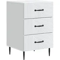 vidaXL Cabinet de chevet Blanc 43 x 41 x 66,5 cm Bois d'ingénierie