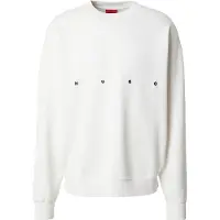 HUGO Sweat-shirt 'Darislong' noir / blanc naturel