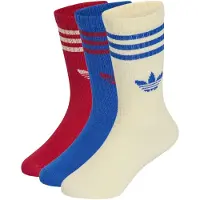 Adidas Originals Chaussettes 'Crew 3 Pairs' crème / bleu / rouge