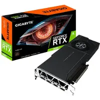 Gigabyte GV-N3090TURBO-24GD - RTX 3090 24 Go GDDR6X, refroidissement Turbo, cuivre et cadre métallique, NVLink