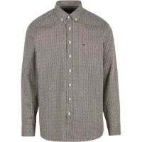 Fynch&Hatton Chemise brun foncé / blanc