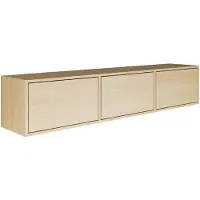 Selsey Framme - Buffet TV suspendu avec trois abattants, aspect bois chêne, 150 cm