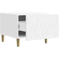 vidaXL Table basse blanche 50 x 49 x 40 cm en aggloméré