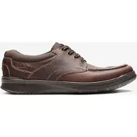 Clarks pour homme. 26119803 Pantoufles en cuir marron Cotrell Edge (45), Plat, Lacets, Casuel