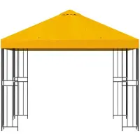 vidaXL Tente de jardin 3 x 3 m, jaune, polyester et acier, 190 g/m²