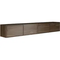 Selsey Framme - Buffet TV suspendu à quatre volets 200 cm, finition bois noyer Wisconsin