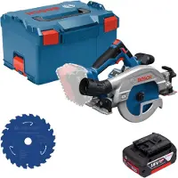 Bosch Scie circulaire sans fil GKS 18V-57-2 GX Professional 18 V 165 mm sans balais + 1 batterie 5,0 Ah + L-Boxx - sans chargeur