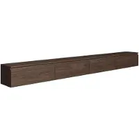Selsey Bemmi - Tableau TV suspendu avec quatre abattants 300 cm, aspect bois noyer