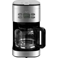 Continental Edison Cecf12Tix Cafetière filtre programmable - Acier inoxydable
