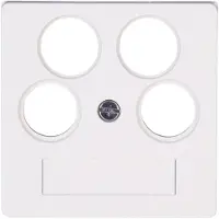 Kopp 491829003 Cache pour antenne 4x TV/RF 2x SAT Athenis 55 blanc pur