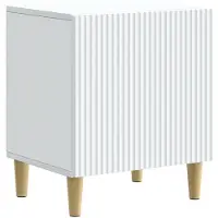 vidaXL Cabinet de chevet Blanc 43 x 34,5 x 50 cm Bois d'ingénierie