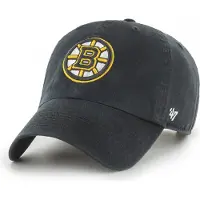47 Hommes, Casquette, Relaxed Fit Clean Up Boston Bruins, Noir, (Taille unique)