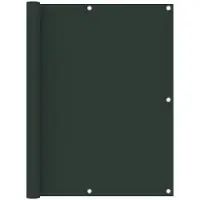 OEM Parasol de balcon - 120 x 400 cm - Parasol de jardin - Vert foncé - Résistant au vent et aux UV - Tissu naturel - Haut - Toit de balcon
