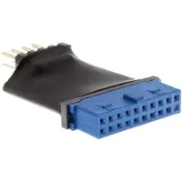InLine Adaptateur USB 3.0 19 broches femelle / USB 2.0 10 broches mâle, pour usage interne