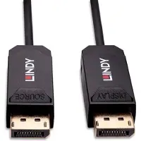 Lindy Displayport 40 M Fiber Optic Cable Noir